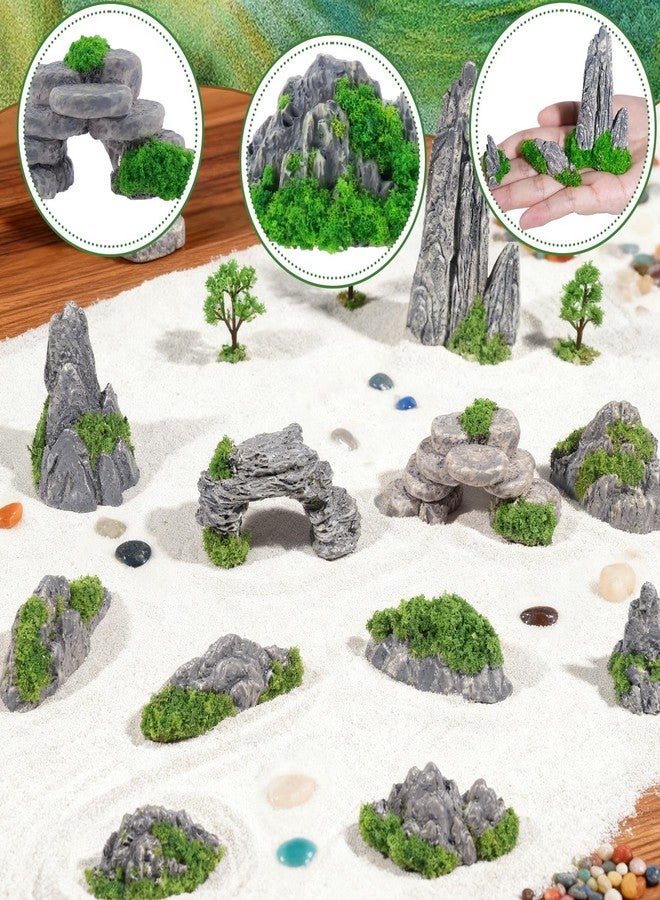 Warmtree 12 Pcs Diorama Rocks Fake Rock Miniature Stone Statue for Diorama Supplies, Micro Train Landscape, Railway Sand Table, Zen Garden Accessories - Image 3