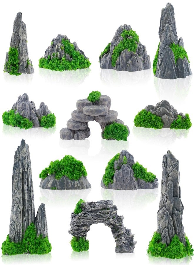 Warmtree 12 Pcs Diorama Rocks Fake Rock Miniature Stone Statue for Diorama Supplies, Micro Train Landscape, Railway Sand Table, Zen Garden Accessories - Image 1