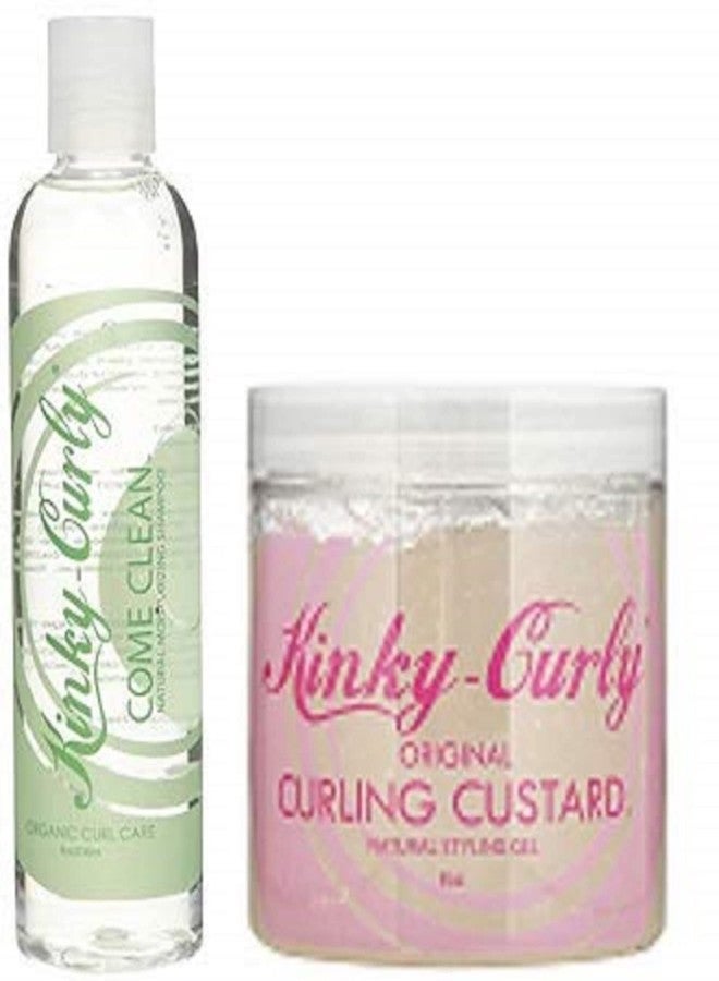 Kinky Curly Hair Care - Custard 8oz & Shampoo 8oz - Image 2