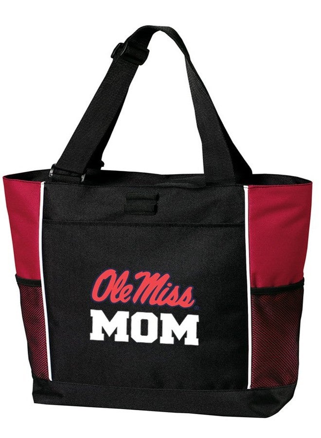 Broad Bay Ole Miss Mom Tote Bags Red University of Mississippi Parent Totes for Beach Travel or Pool - Image 1