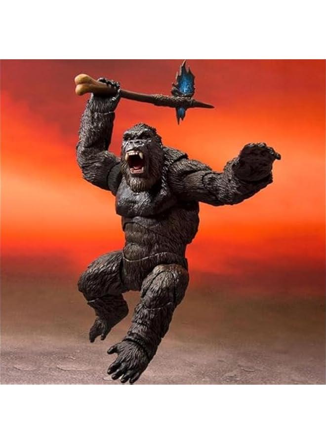 SaiFfe Movie Anime Godzilla VS Kong Figure Moving Joints Monster Doctor Figures Action Model Decoration Collection Toys Birthday Gift 18Cm/7Inch Face Changeable - Image 4