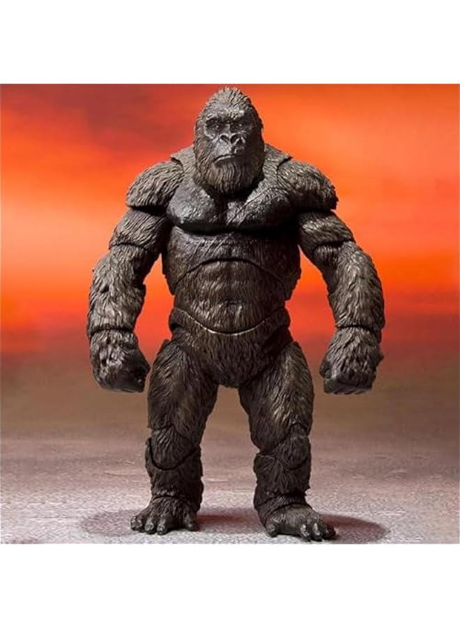 SaiFfe Movie Anime Godzilla VS Kong Figure Moving Joints Monster Doctor Figures Action Model Decoration Collection Toys Birthday Gift 18Cm/7Inch Face Changeable - Image 1