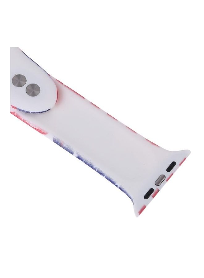 NIBEMINENT Replacement Watchband For Apple Watch Flag Pattern  - Image 4