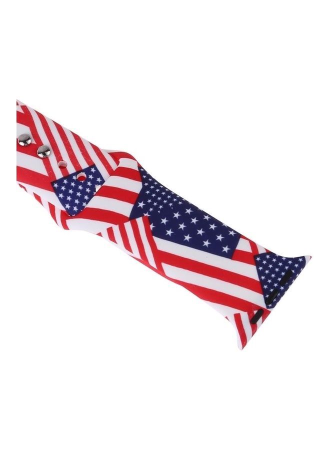 NIBEMINENT Replacement Watchband For Apple Watch Flag Pattern  - Image 3