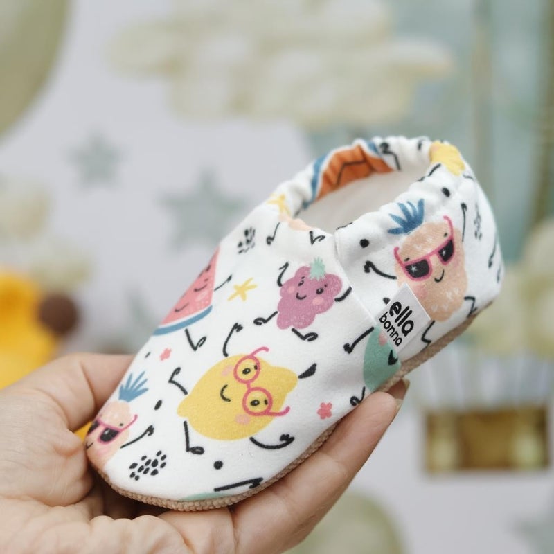 Ella Bonna Patterned Baby Booties, Non-Slip Sole, Home Nursery Shoes Slippers, Fruits  - Image 5