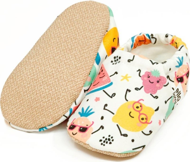 Ella Bonna Patterned Baby Booties, Non-Slip Sole, Home Nursery Shoes Slippers, Fruits  - Image 3