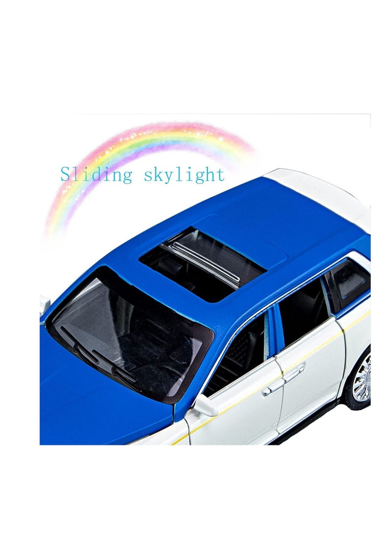 Generic - Rolls-Royce Cullinan SUV Model Car Toy, 1:32 Scale Zinc Alloy Pull Back Toy Diecast Toy Cars with Sound & Light & 6 Open Doors for Kids Boy Girl Collect Gift - (Blue/White) - Image 1