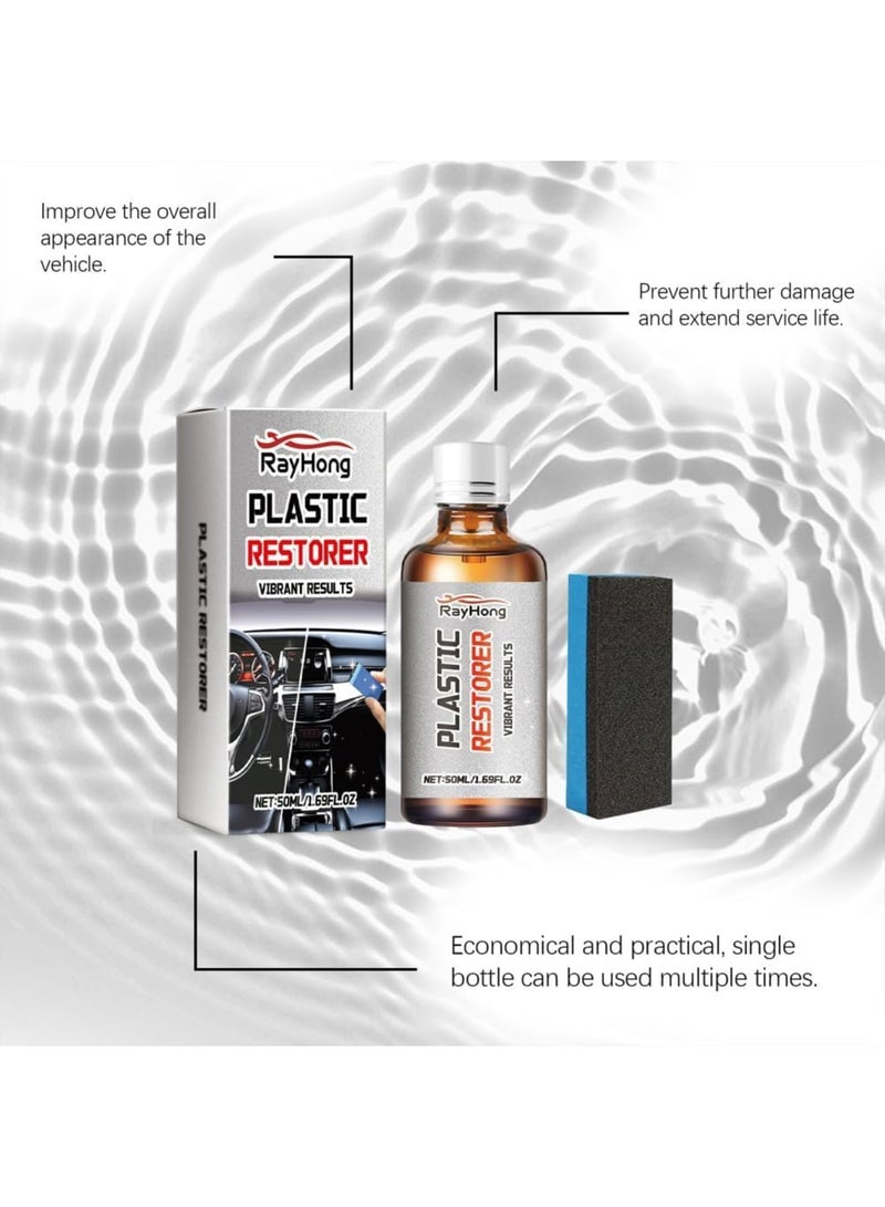SOLARAE Plastic Restorer for Cars, Plastic Refreshing, UV Protection & Water-Resistant Revitalizing Coating, for Car Interior & Exterior - Durable Refreshing Agent for Faded Plastic Parts - Image 2