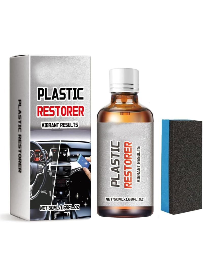 SOLARAE Plastic Restorer for Cars, Plastic Refreshing, UV Protection & Water-Resistant Revitalizing Coating, for Car Interior & Exterior - Durable Refreshing Agent for Faded Plastic Parts - Image 1