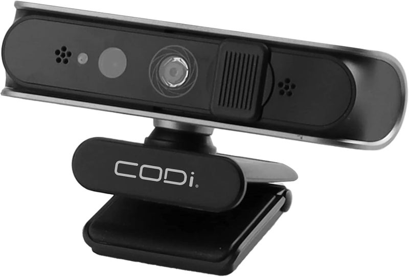 CODi Allocco 1080P IR Facial Recognition Webcam Black A05023 - Image 1