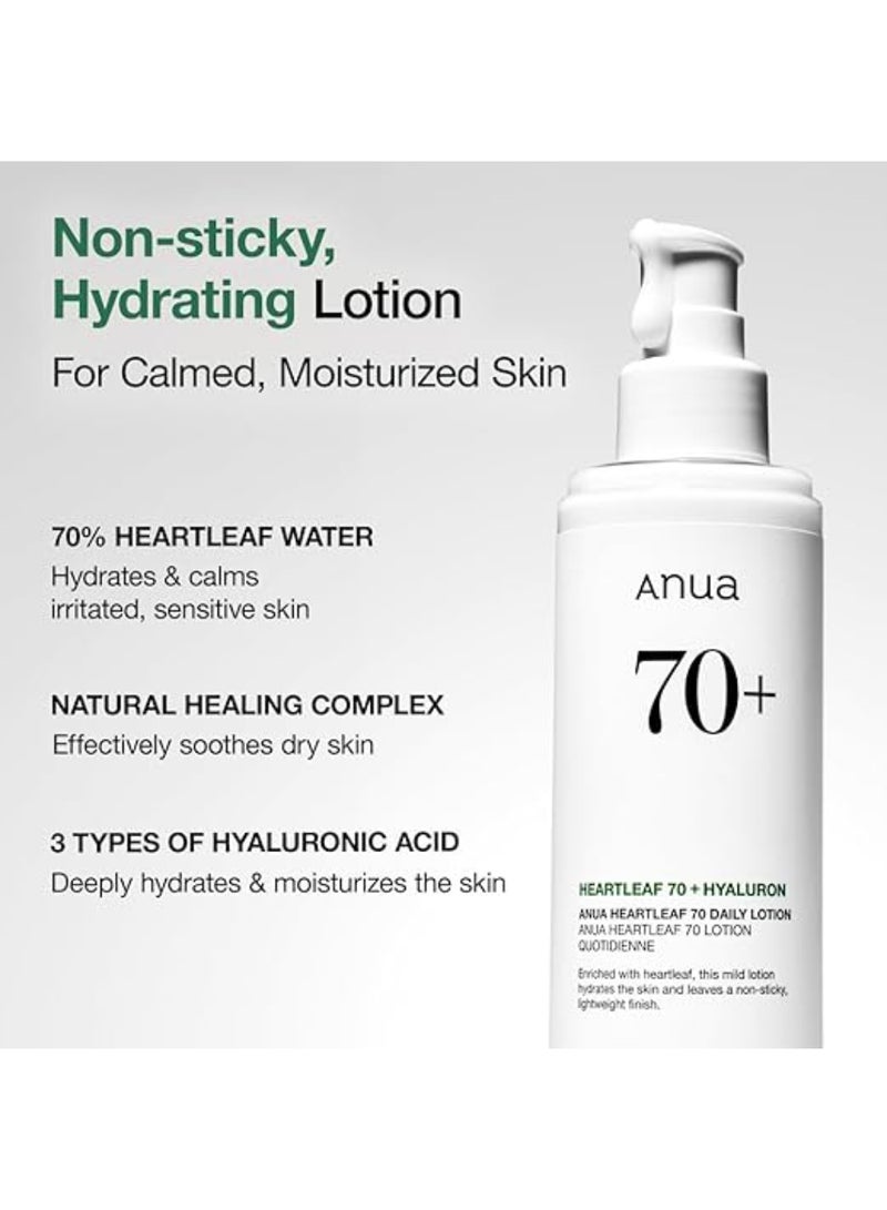 Anua Heartleaf Daily Lotion, Face Moisturizer with Hyaluronic Acid for Sensitive Skin, Lightweight, Korean Skin Care (200ml, 6.76 fl.oz.) white 200ml - Image 3