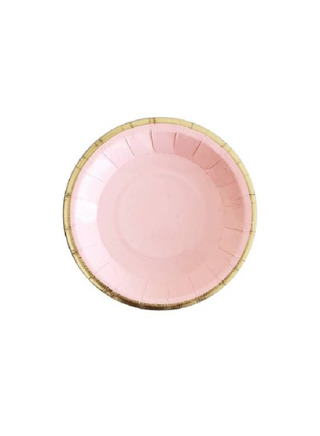 ThePartyPopper 4 Inches Round Canape Plates (Light Pink)