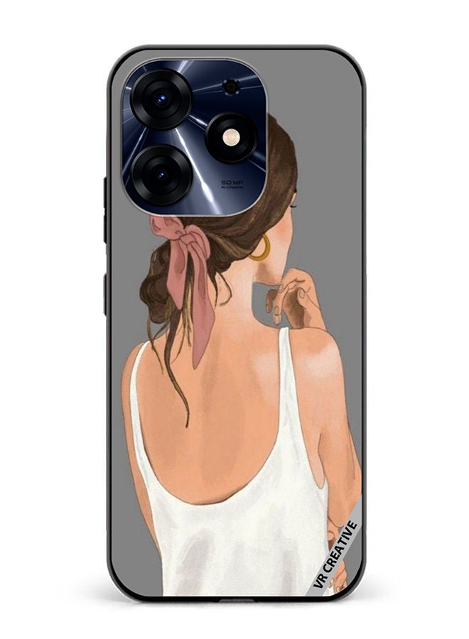 VR CREATIVE Protective Case Cover For Tecno Spark 10 Pro Girl Design Multicolour - Image 1