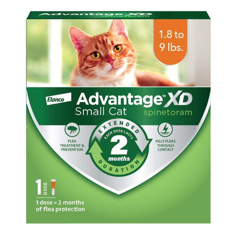 Advantage XD Small Cat Flea Prevention & Treatment For Cats 1.8-9lbs. | 1-Topical Dose, 2-Months of Protection Per Dose - Image 1