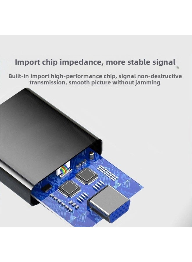 USB To VGA Projector Interface External Graphics USB 3.0 To VGA Converter Display Conversion Adapter-Color:Black - Image 3