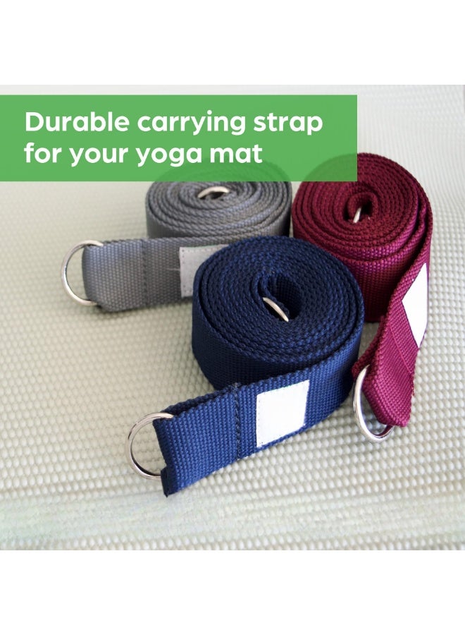 Generic Easy-Cinch Yoga Mat Sling - Durable Carrying Strap for Yoga Mat with Metal D-Rings for Secure Fit (No Mat Included) - Image 2