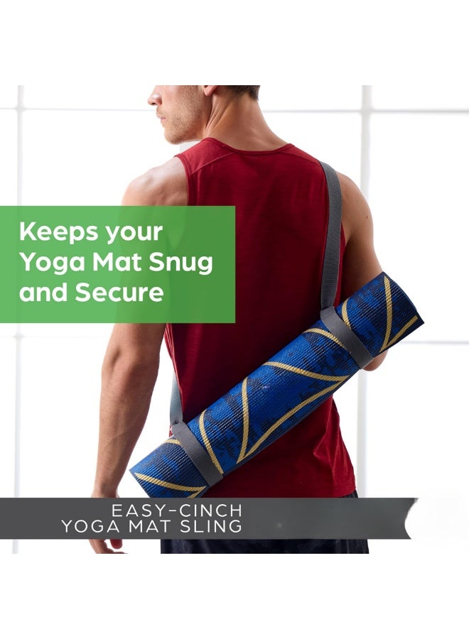 Generic Easy-Cinch Yoga Mat Sling - Durable Carrying Strap for Yoga Mat with Metal D-Rings for Secure Fit (No Mat Included) - Image 4