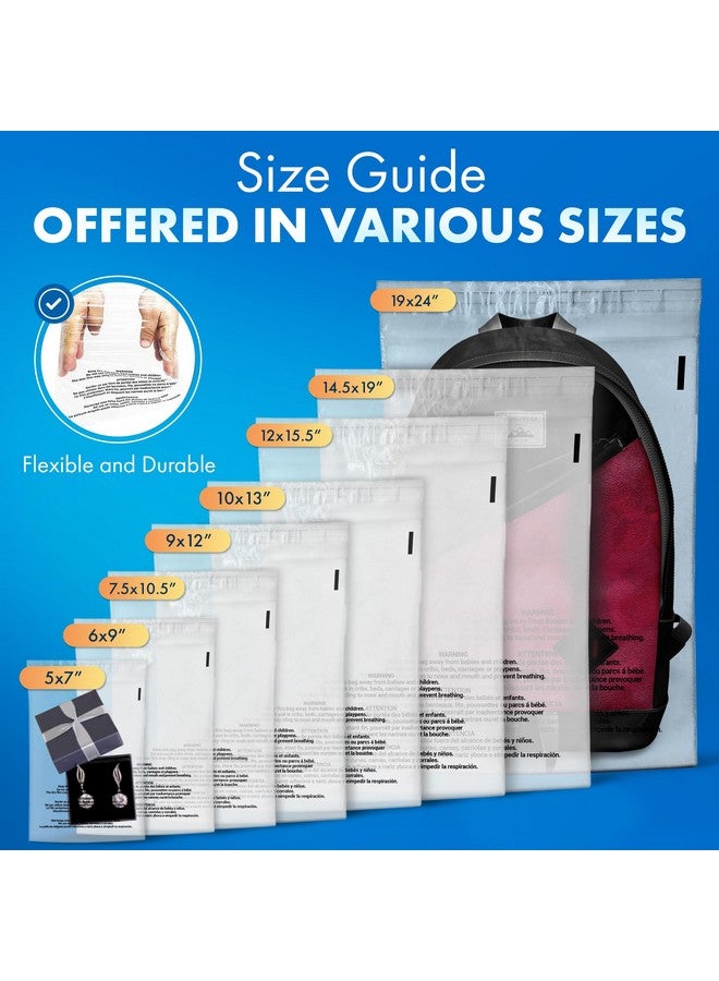 Shop4Mailers 10 X 13 Clear Plastic Flat Poly Bags With Suffocation Warning Self Seal Adhesive 1.5 Mil For Business Fba Packaging Jewelry Clothes Prints Storage Resealable 1.5 Mil (100 Pack) - Image 5