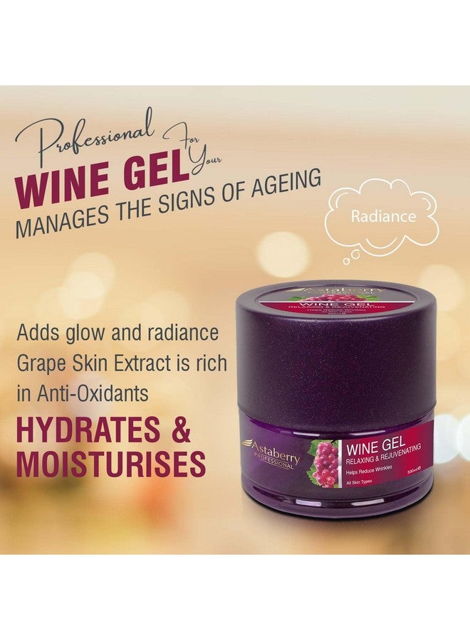 Astaberry Professional Wine Gel 500ml - Improves Skin Moisturization | Firmness & Elasticity | Relaxing & Rejuvenating | Reduce Fine Lines & Replenish Depleted Moisture - Image 3