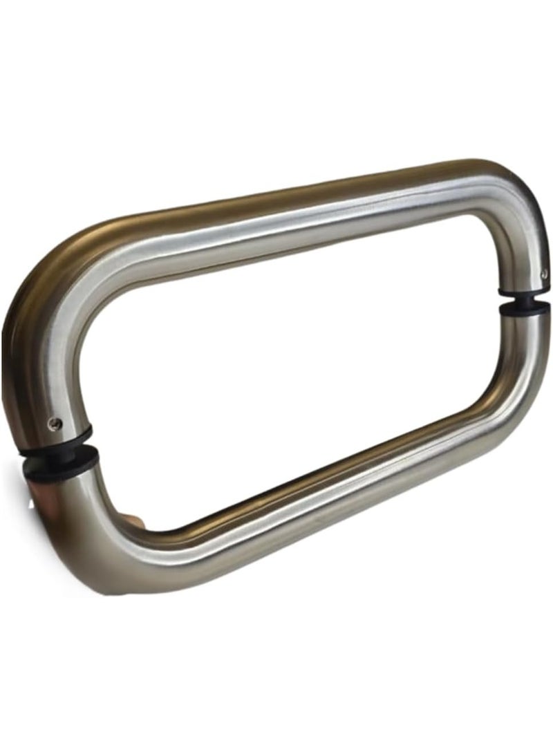 Union Stainless Steel Back-to-Back Pull Handle 300mm, Grade 304 Heavy-Duty Door Handle Satin Finish, Fits Glass, Wooden & Aluminum Doors, Fire Rated 60 Min Modern Door Hardware for Residential Use - Image 3