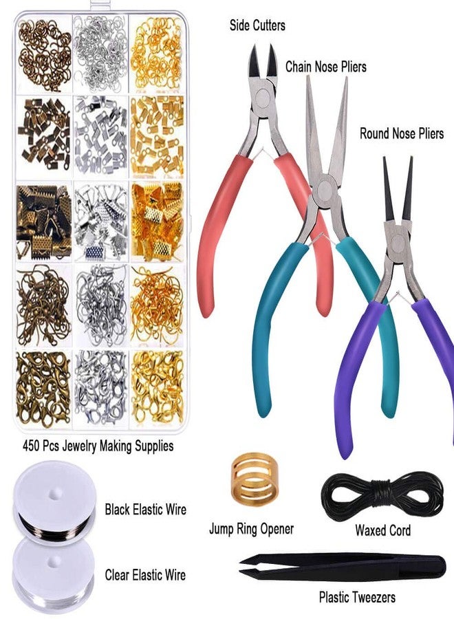 anezus Jewelry Repair Kit with Jewelry Pliers, Jewelry Making Tools, Beading String and Jewelry Making Supplies for Jewelry Repair, Jewelry Making and Beading - Image 2