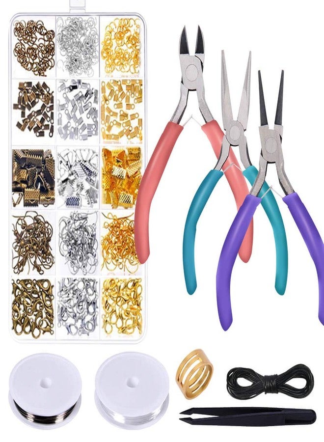 anezus Jewelry Repair Kit with Jewelry Pliers, Jewelry Making Tools, Beading String and Jewelry Making Supplies for Jewelry Repair, Jewelry Making and Beading - Image 1