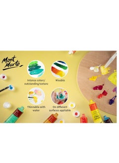 Mont Marte Acrylic Paint Set 24 pcs 36ml Tubes Ideal for Acrylic Painting Brilliant Lightfast Colours with Great Opacity  - Image 4
