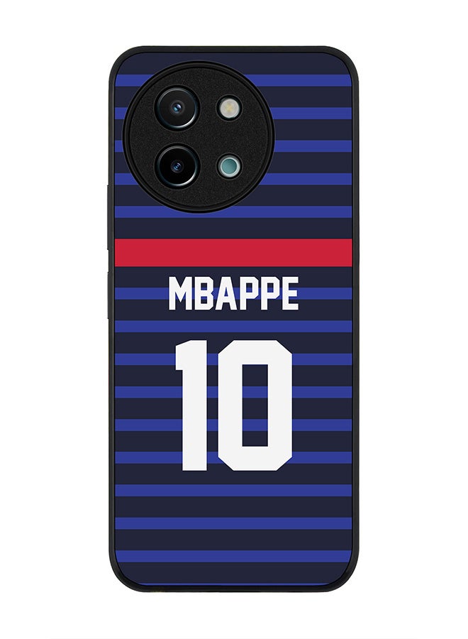 Stylizedd Rugged Black edge case for Vivo Y38 / Vivo Y58 / Vivo Y200i /Vivo T3x, Slim fit Case Flexible Cover - Football Team - France, Player Name - Mbappe - Image 1