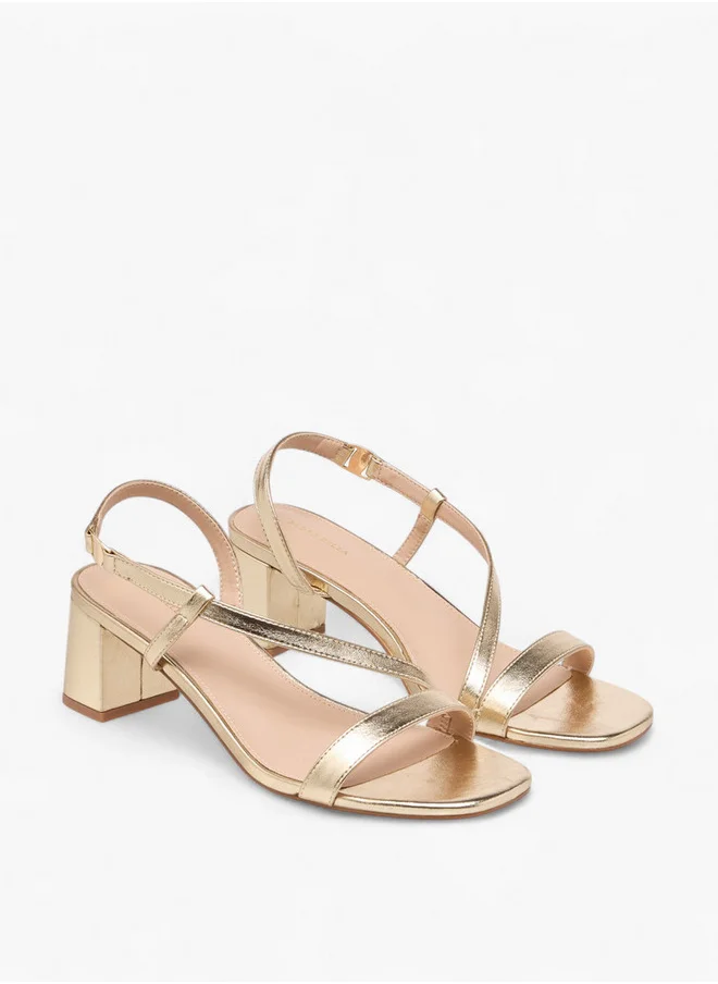 Flora Bella By Shoexpress Women Solid Slingback Sandals with Block Heels