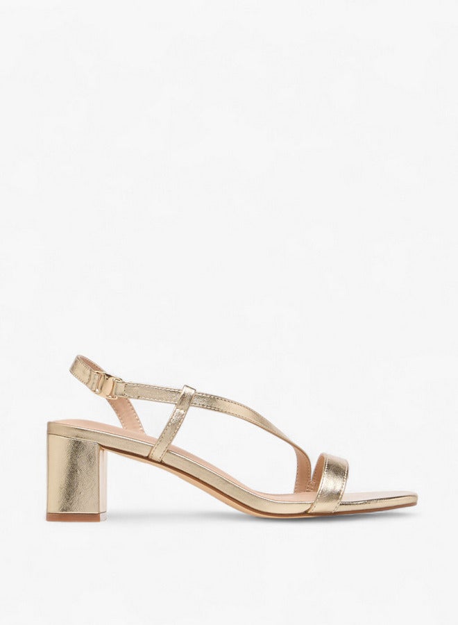 Flora Bella By Shoexpress Women Solid Slingback Sandals with Block Heels  - Image 3