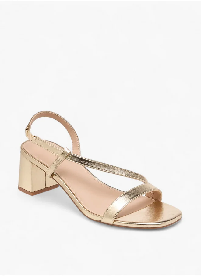 Flora Bella By Shoexpress Women Solid Slingback Sandals with Block Heels