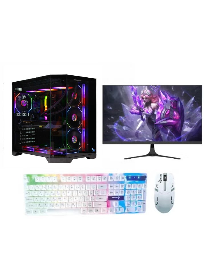 Gaming PC With Intel Core i5-12400F Processor/16GB RAM DDR5/1TB SSD/Nvidia GeForce RTX 3050 Graphics Card/Windows 11 Pro+ Egeira Gaming Monitor EG24F18 S series Flat 23.8 inch Fast IPS FHD 200Hz Display + Mouse + Keyboard Black