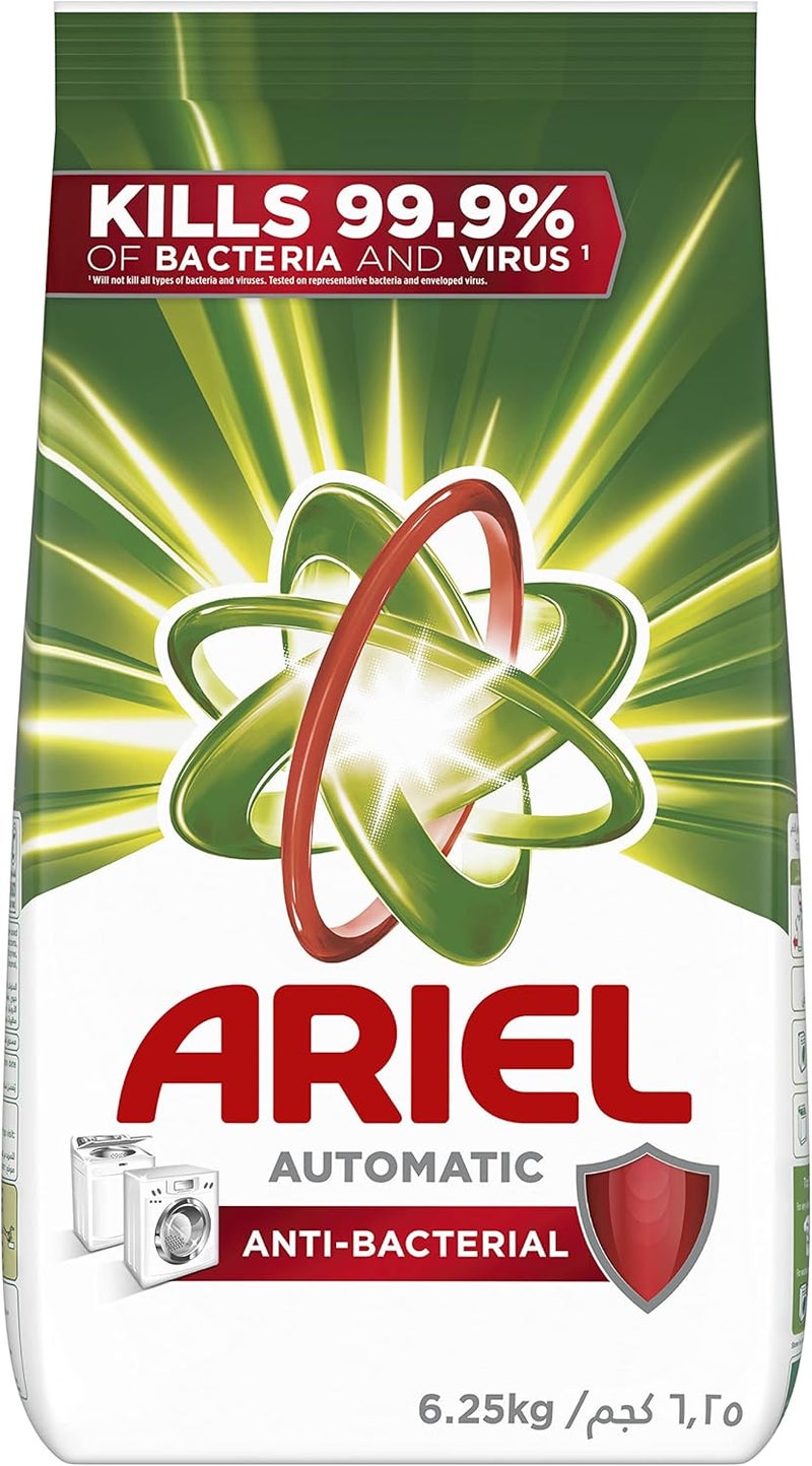 Ariel مسحوق غسيل أرييل الأوتوماتيكي المضاد للبكتيريا 6.25 كجم - Image 1