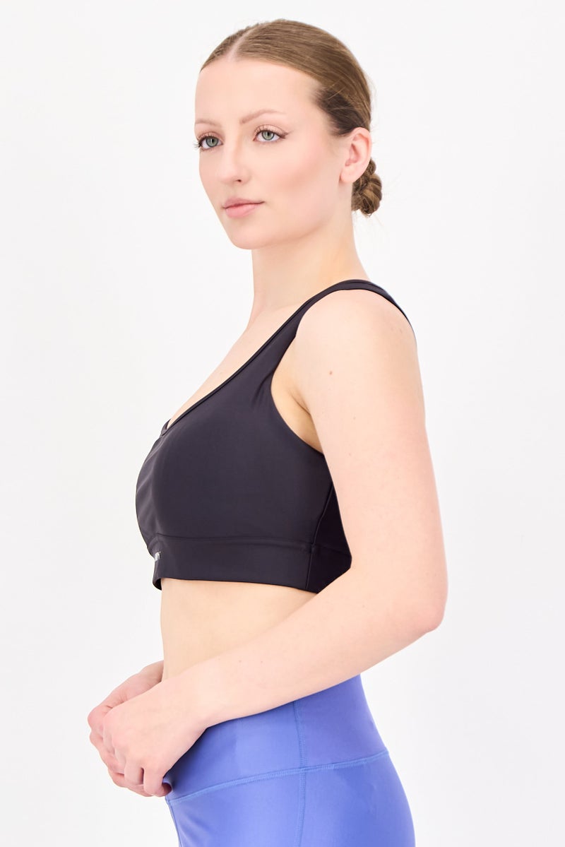 PUMA Women Lightly Padded Running Sports Bra, Dark Grey - Image 4