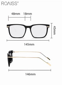 roaiss Blue Light Blocking Glasses Computer Reading Gaming TV Phones Eyeglasses Fashion Anti Eyestrain UV Eyewear for Women Men  - Image 4