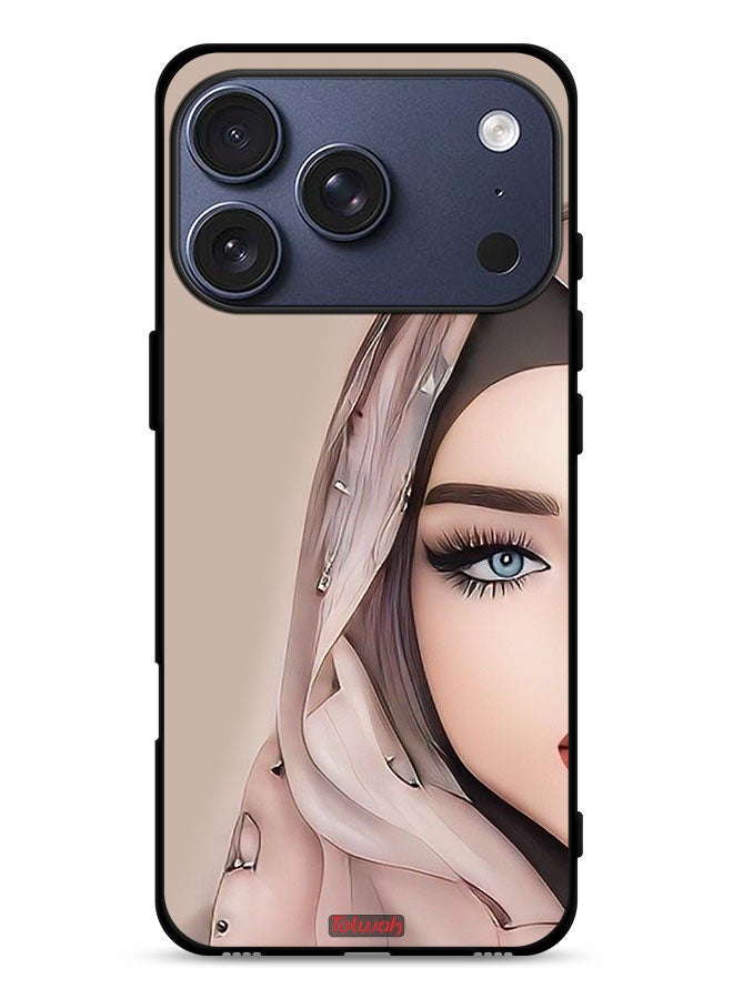 Tolwak Apple iPhone 17 Pro Protective Case Cover Half Face Girl Art - Image 1