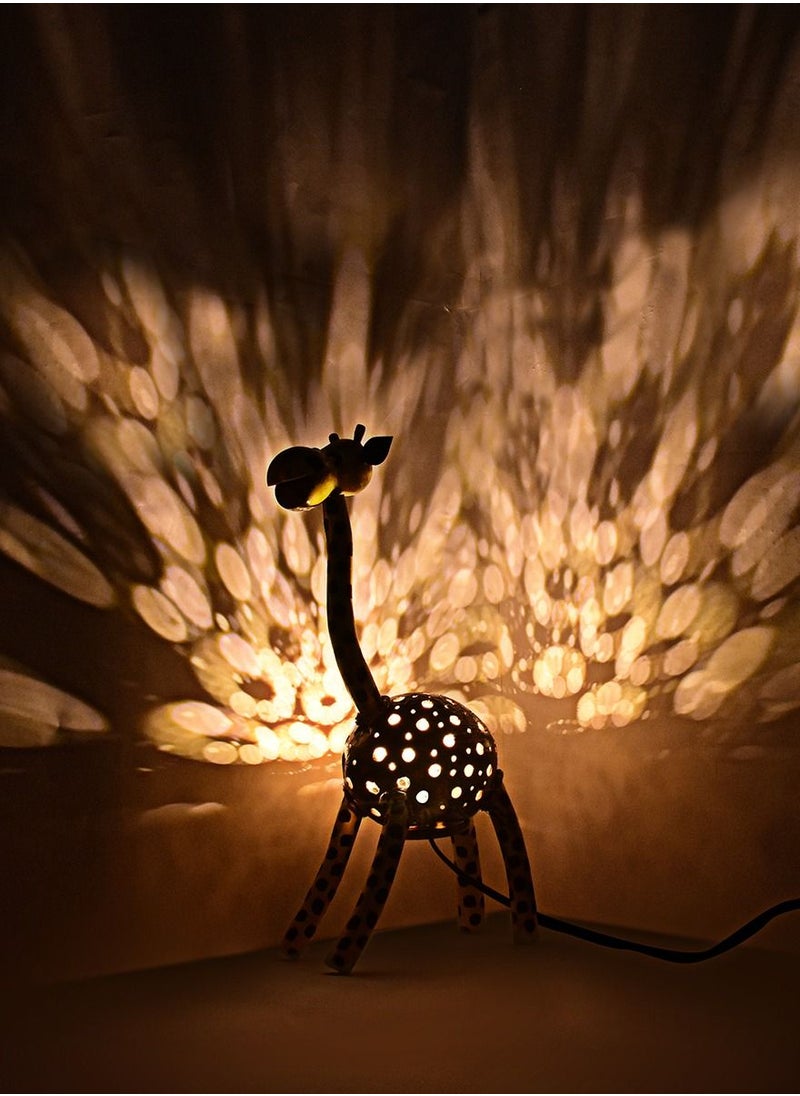 N & H Table Lamp from  Coconut Shell Giraffe Design  - Image 1