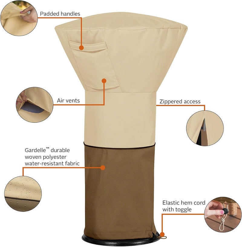 Classic Accessories Veranda Water-Resistant 21 Inch Round Table Top Patio Heater Cover, Outdoor Table Cover - Image 5