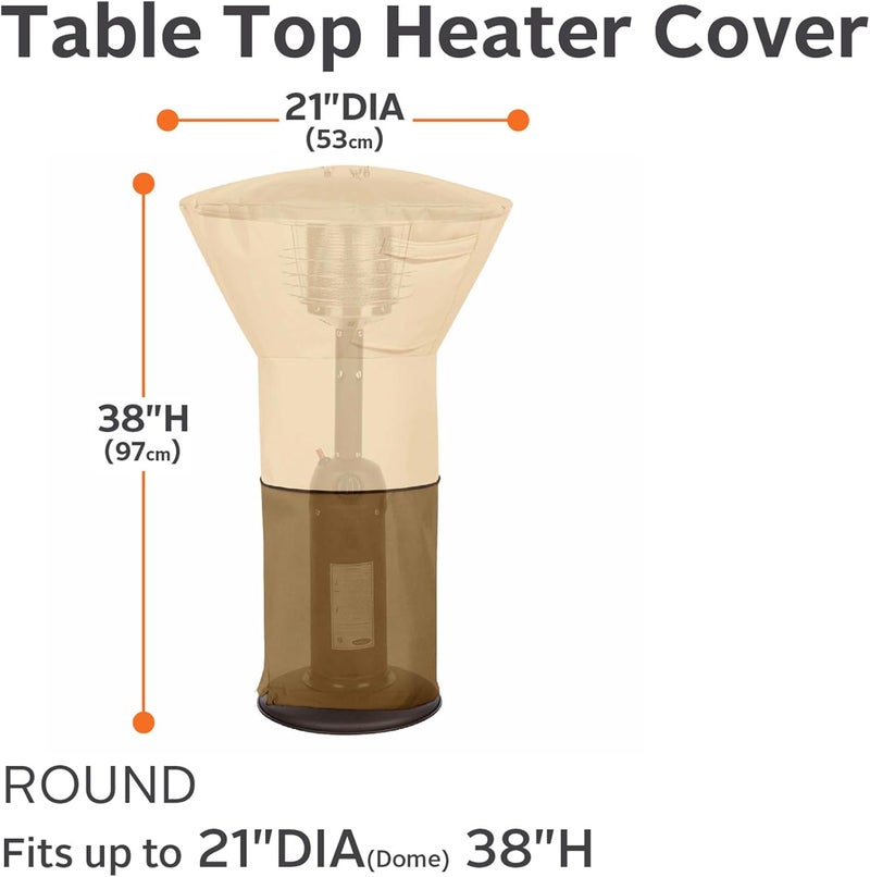 Classic Accessories Veranda Water-Resistant 21 Inch Round Table Top Patio Heater Cover, Outdoor Table Cover - Image 3