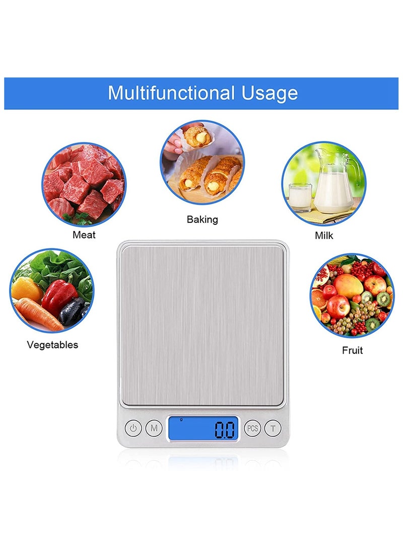 AMM Digital Kitchen Scale, 3kg/0.1g Pocket Food Scale Measure in Grams and oz for Loss Weight, Cooking Baking, Jewelry, High Precision Gram - Image 2