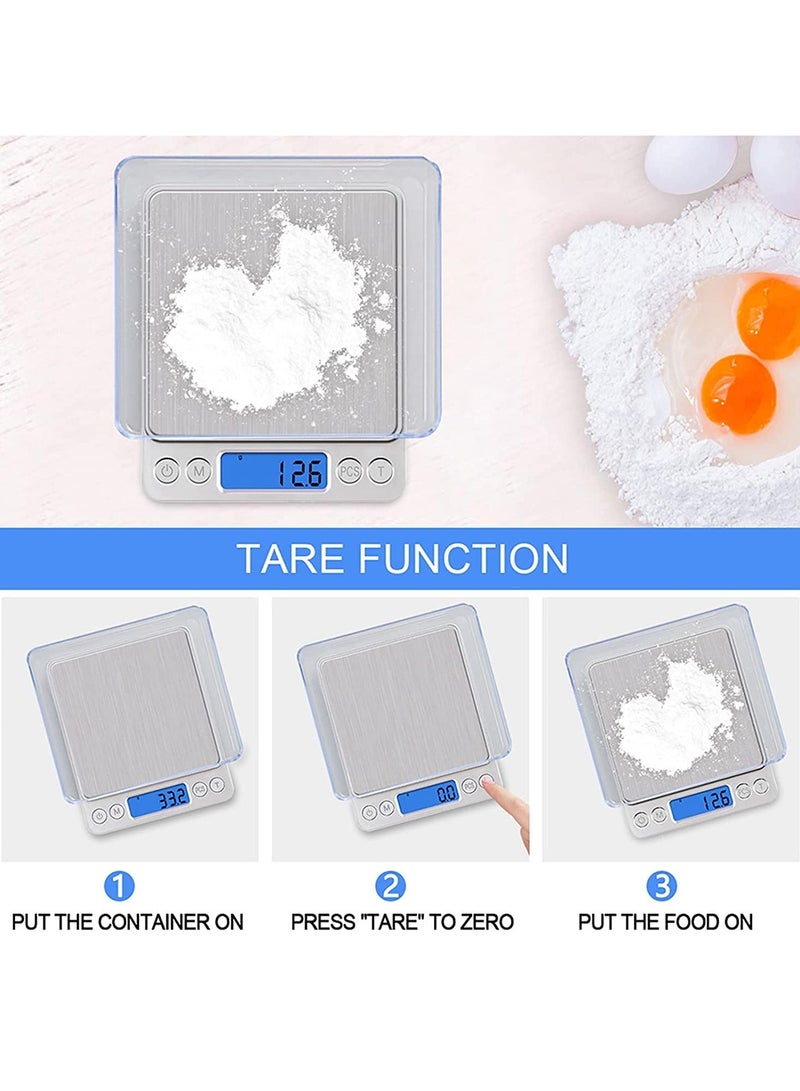 AMM Digital Kitchen Scale, 3kg/0.1g Pocket Food Scale Measure in Grams and oz for Loss Weight, Cooking Baking, Jewelry, High Precision Gram - Image 4