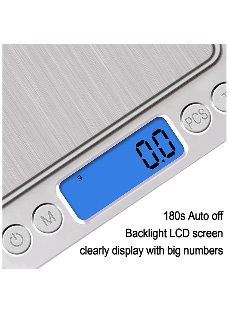 AMM Digital Kitchen Scale, 3kg/0.1g Pocket Food Scale Measure in Grams and oz for Loss Weight, Cooking Baking, Jewelry, High Precision Gram - Image 5