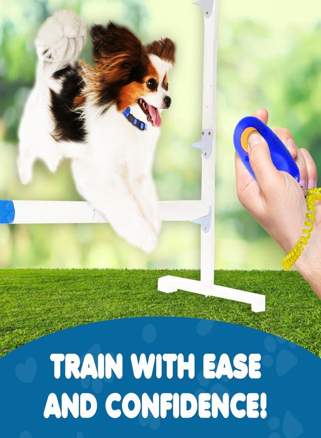 SunGrow Puppy Collars & Training Clickers, Dog Behavioral Management and Positive Reinforcement Tools, Multi-Colored (Blue, Pink, Green, Grey, Black), with Stretchable Wristband, 5 Pairs per Pack - Image 4