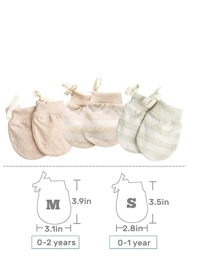 Factory Price Factory Price - Knitted New-born Hat & Mittens Gift Set - Stripes  - Image 4