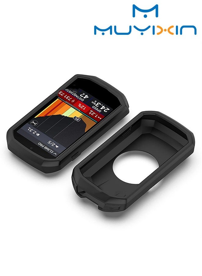 Muyixin Protector Case Compatible with Garmin Edge 1050 Case Soft Silicone Cover Anti-Scratch Bumper Protective Shell for Garmin Edge 1050 Cover (Black)  - Image 1