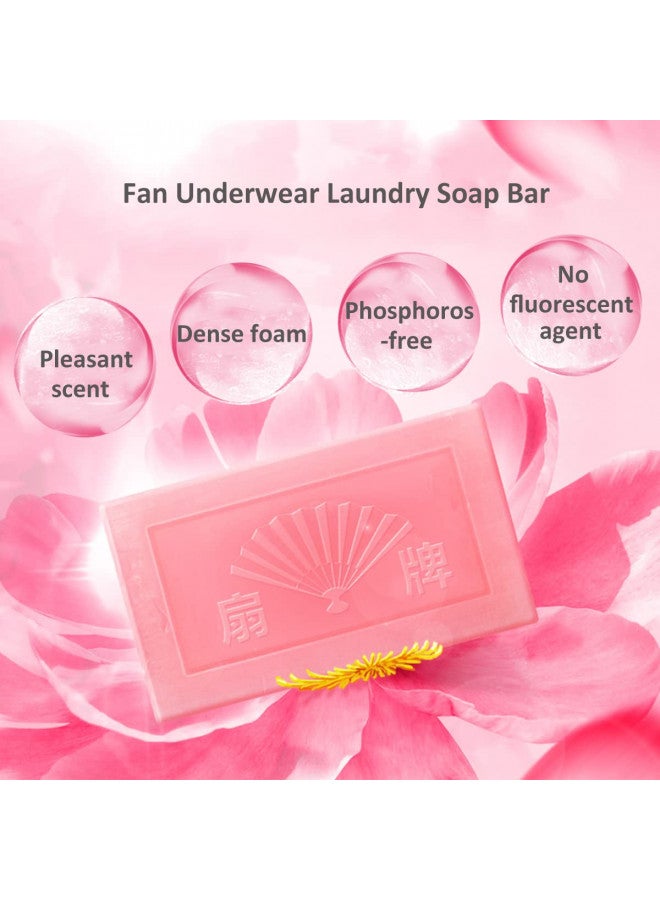 BEE & FLOWER Fan Underwear Cleaning Soap Bar Underwear Laundry Soap Bar Ideal Hand Wash for Lingerie (6.3 Oz x 4) - Image 3