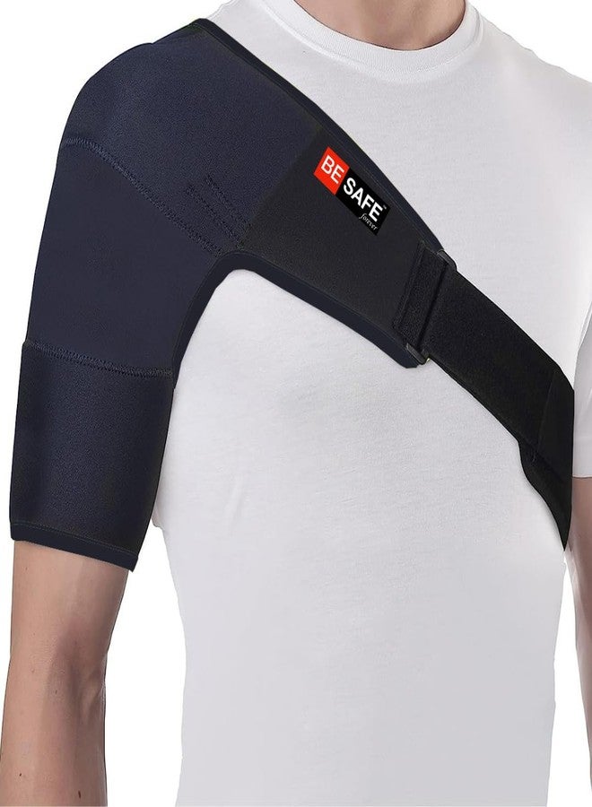 BESAFE Forever Shoulder Sling Support Wrap for Rotator Cuff, Dislocated AC Joint, Labrum Tear, Shoulder Pain Relief for Men and Women, Shoulder Immobilizer Belt, Black - Image 1
