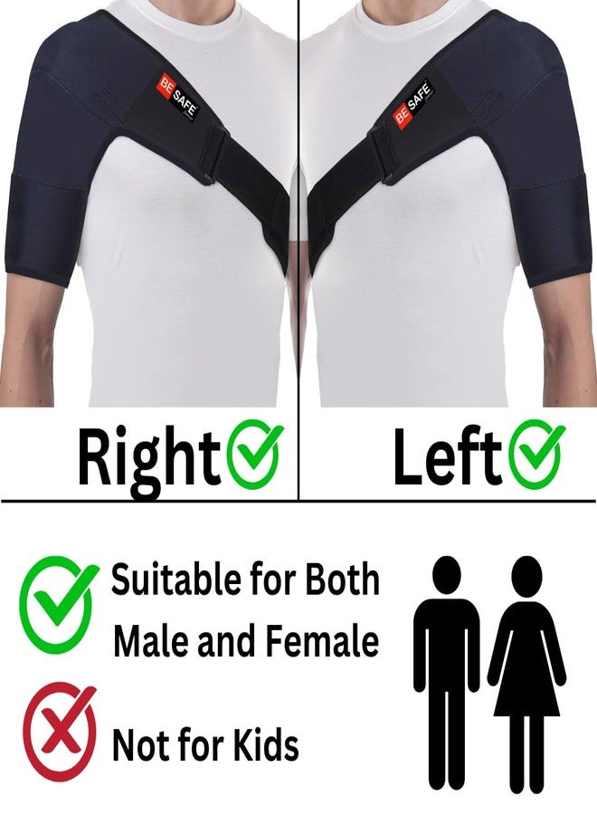 BESAFE Forever Shoulder Sling Support Wrap for Rotator Cuff, Dislocated AC Joint, Labrum Tear, Shoulder Pain Relief for Men and Women, Shoulder Immobilizer Belt, Black - Image 2