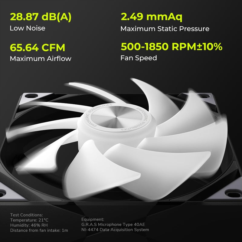 TRYX ROTA SL ARGB 120mm Case Fan 3in1 Pogo-Pin Connection with Magnetic Cable Gen2 ARGB Light Quiet Triple PC Case Fan - Image 5