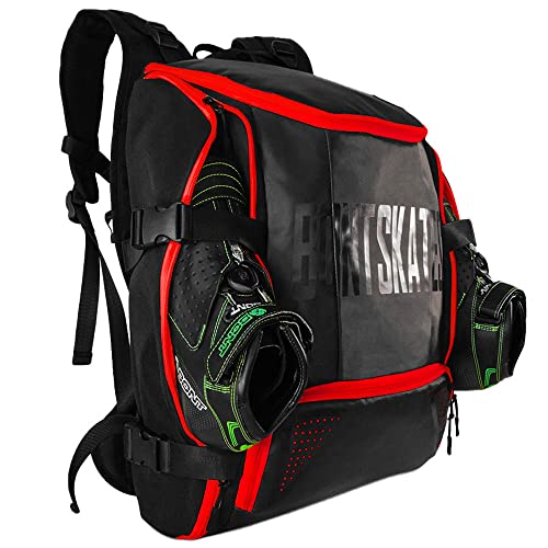 Bont Skates - Multi Sport Skate Backpack Travel Bag - Inline Ice Roller Speed Skating (Red) - Image 5